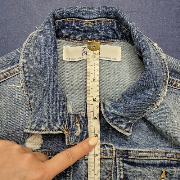 Zara Distressed Denim Jacket - Picture 10 of 13